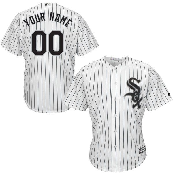 Youth Chicago White Sox Majestic White Home Custom Cool Base MLB Jersey